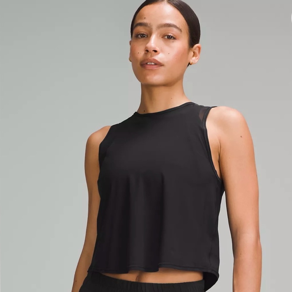 Lulu Lemon Sculpt Cropped Black Sleeveless Women's Top